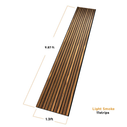 Light Smoke Wood Panel Wall – 100% Real Oak Finish