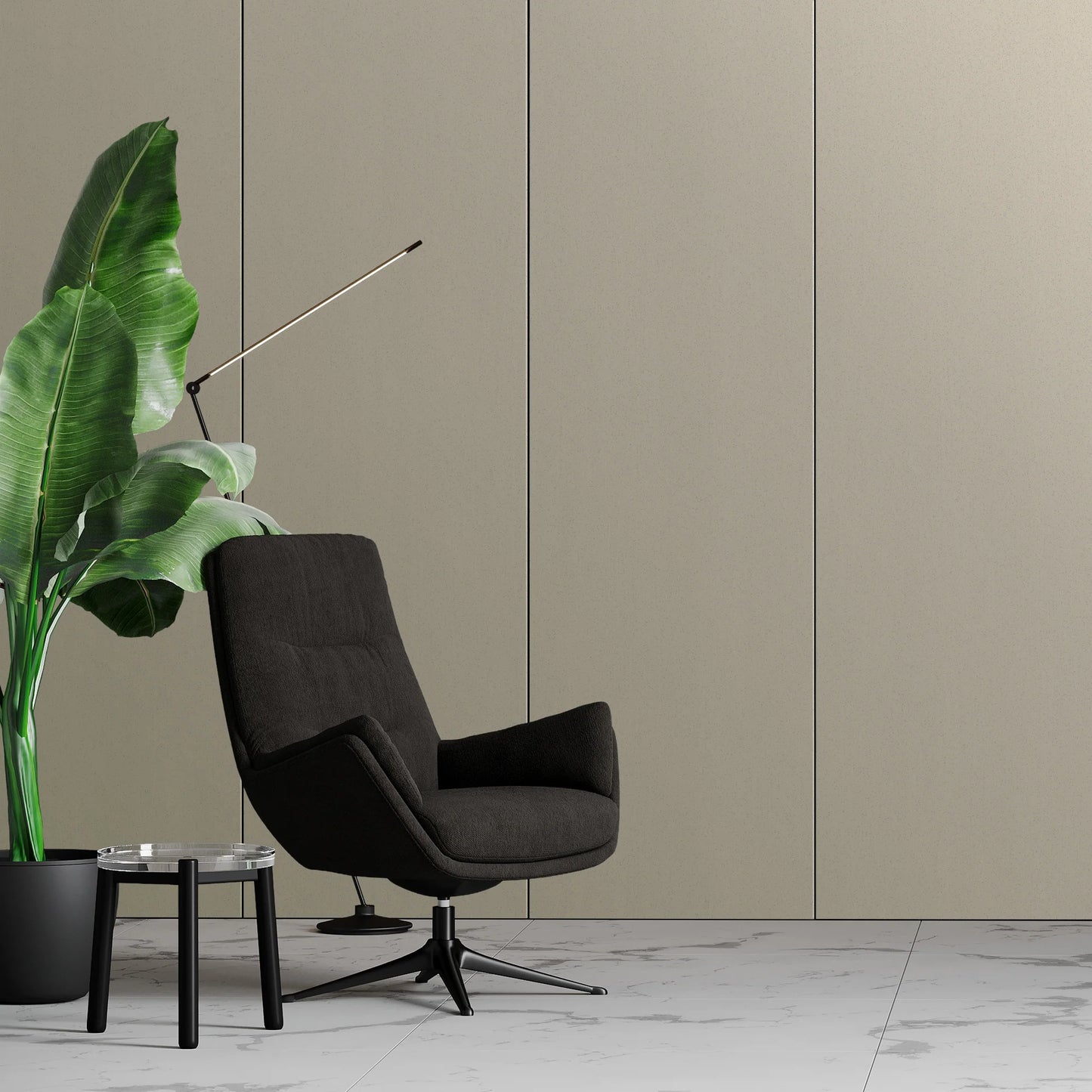 Ivory Lime-washed Textured Carbon Flat Sheet Bamboo Charcoal 9.5′ x 4′