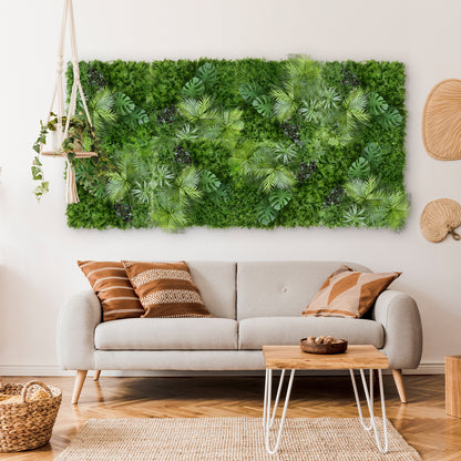 Green Wall Plastic Grass Panel – Lush Artificial Garden For Indoor & Outdoor Décor - Tropical Oasis