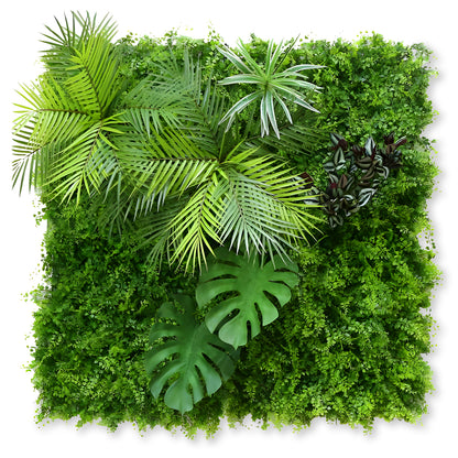 Green Wall Plastic Grass Panel – Lush Artificial Garden For Indoor & Outdoor Décor - Tropical Oasis