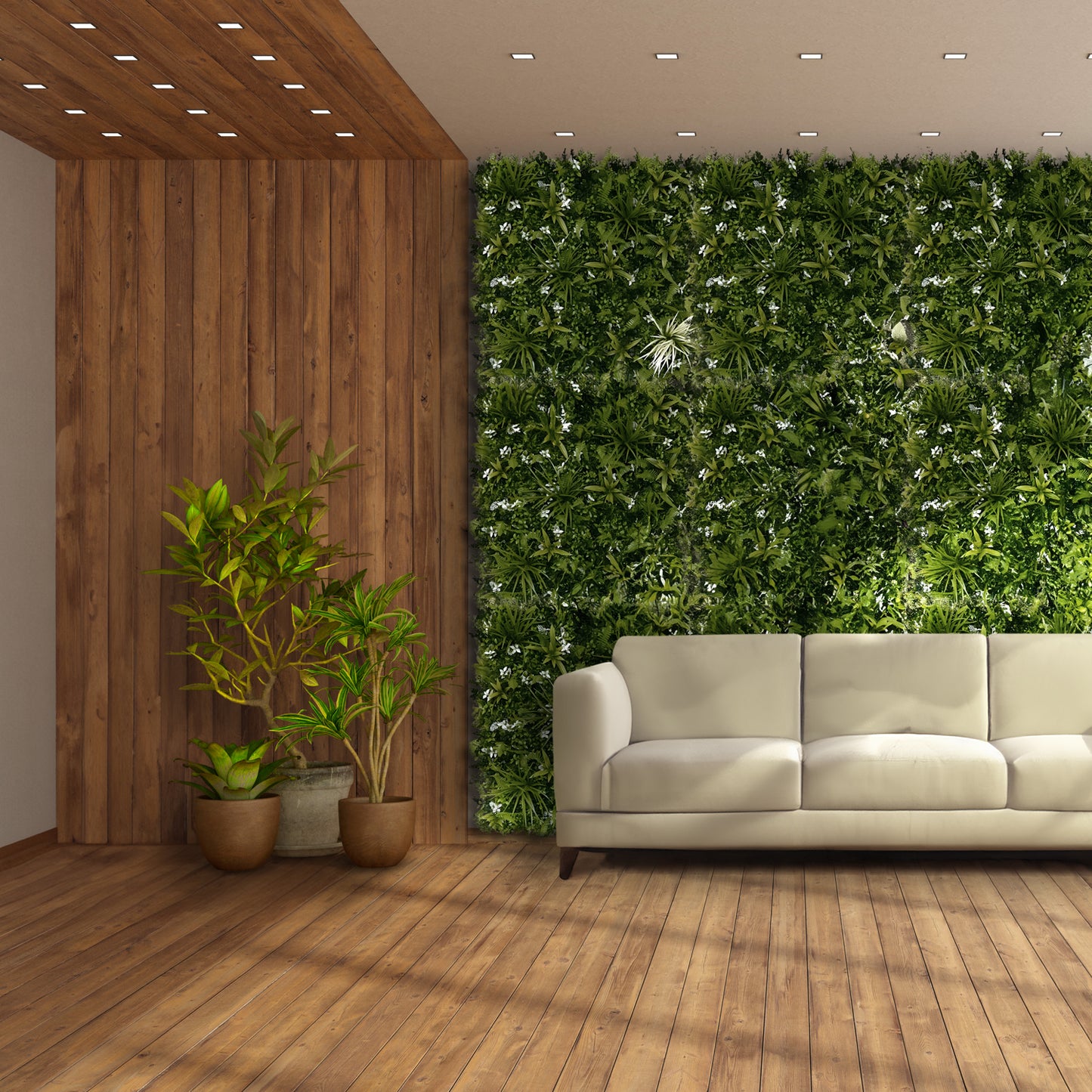 Green Wall Plastic Grass Panel – Lush Artificial Garden For Indoor & Outdoor Décor - Lifestyle
