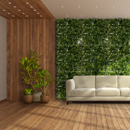 Green Wall Plastic Grass Panel – Lush Artificial Garden For Indoor & Outdoor Décor - Lifestyle