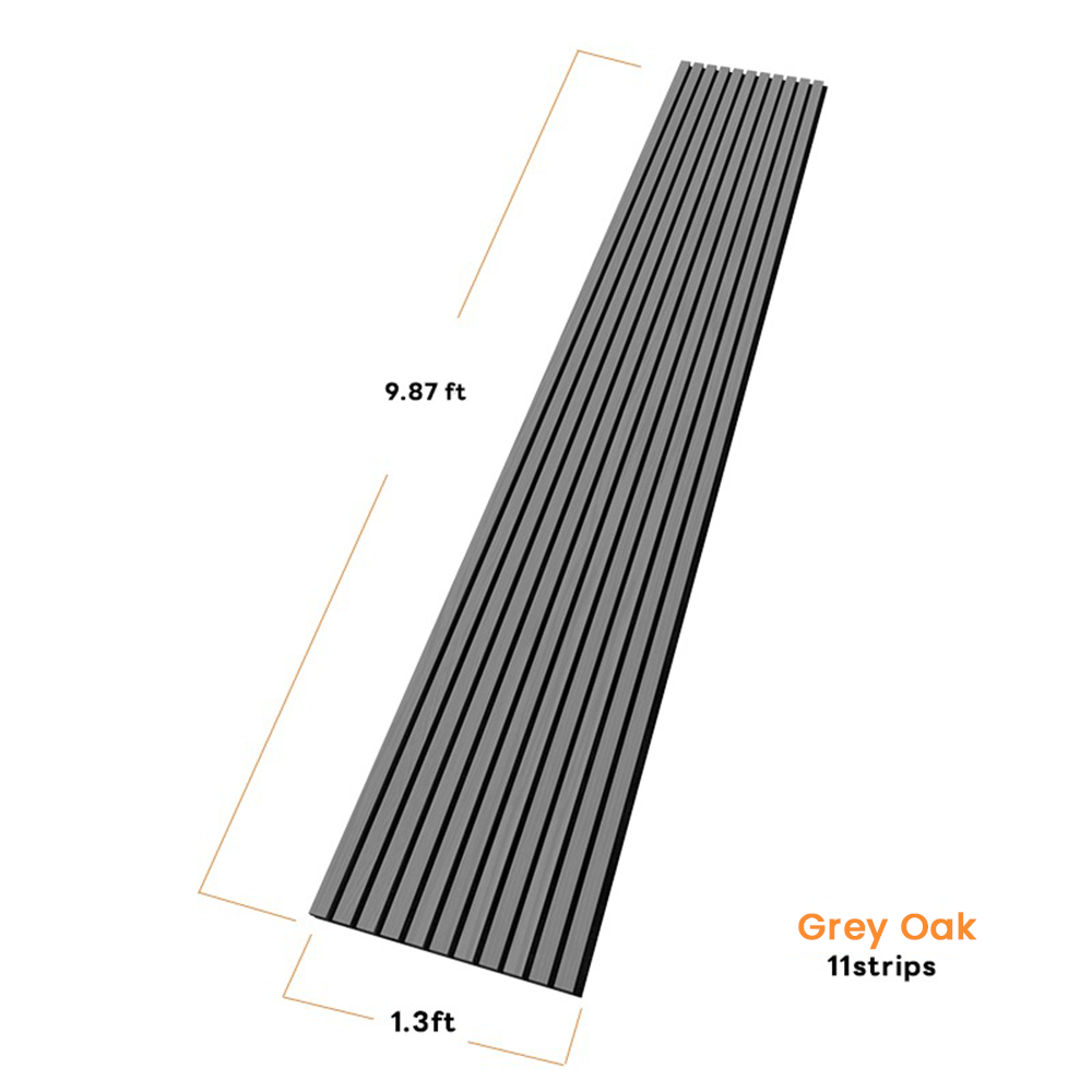 Grey Oak Wood Panel Wall – 100% Real Oak Finish
