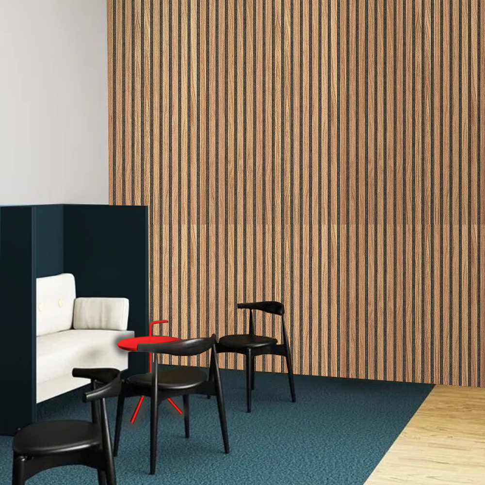 Oak Grey Felt | Acoustic Slat Wood Panel Wall | 8ft 2 Pack – 100% Real Oak Finish
