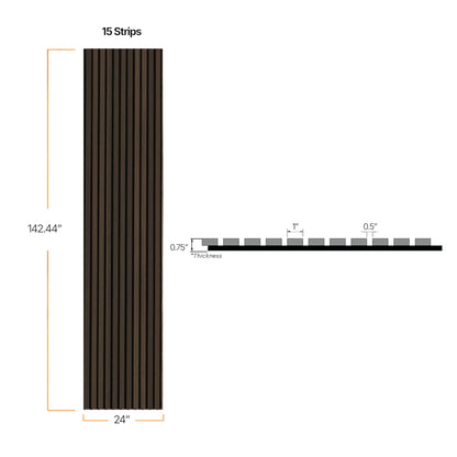 Premium 3-Sided Natural Wood Panels – Brown Oak Smoke