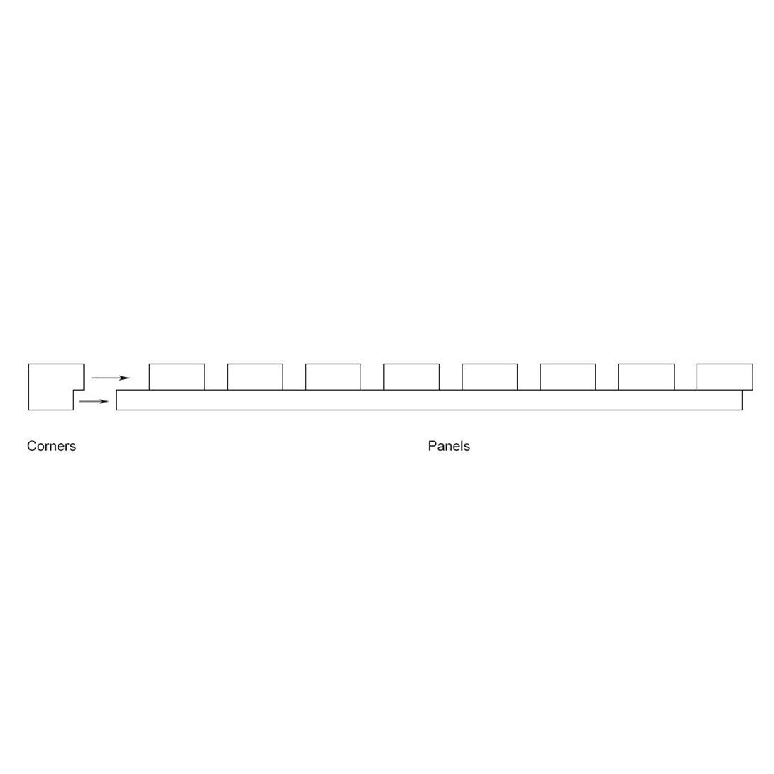 Wood Panels Corner Moulding (Walnut)