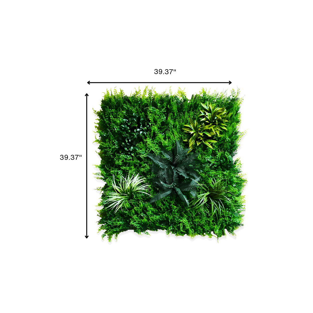 Green Wall Plastic Grass Panel – Lush Artificial Garden For Indoor & Outdoor Décor - Sanctuary