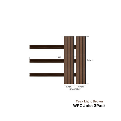 Wood Tech Exterior Siding Wall Panels (Light Teak Brown) - All Parts