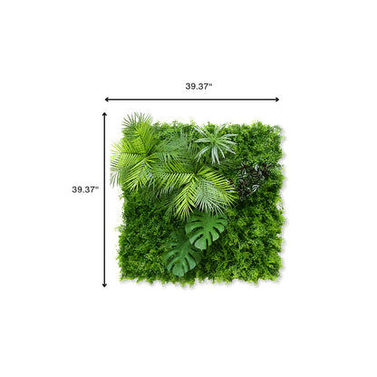 Green Wall Plastic Grass Panel – Lush Artificial Garden For Indoor & Outdoor Décor - Tropical Oasis
