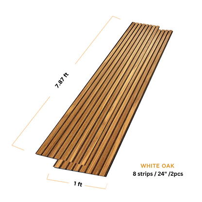 White Oak Wood Panel Wall – 100% Real Oak Finish