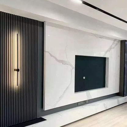 Black Acoustic Slat Wood Wall Panels - 100% Real Oak Finish