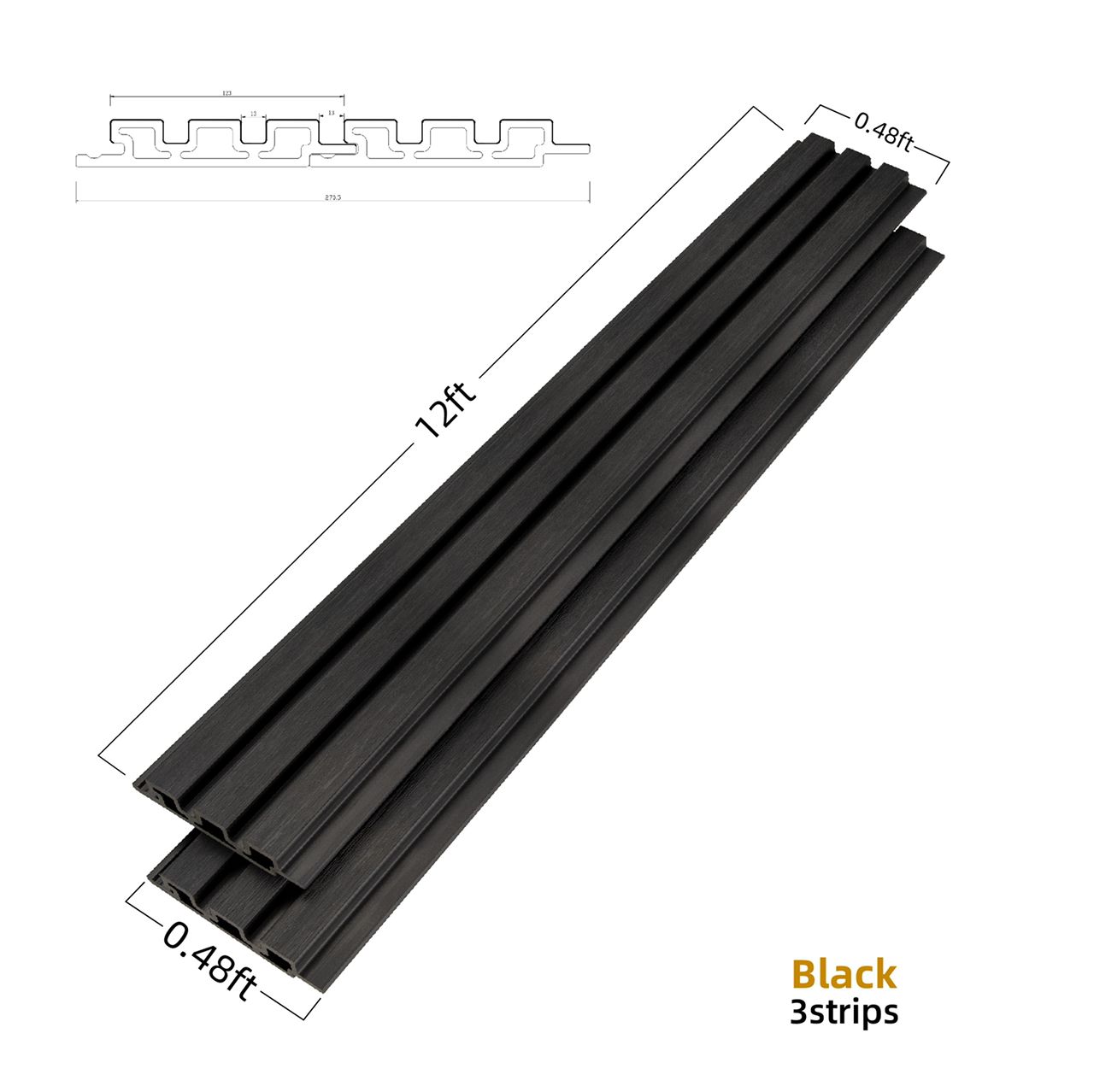 Wood Tech Siding Exterior Wall Panel - Black