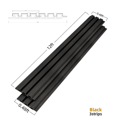 Wood Tech Siding Exterior Wall Panel - Black