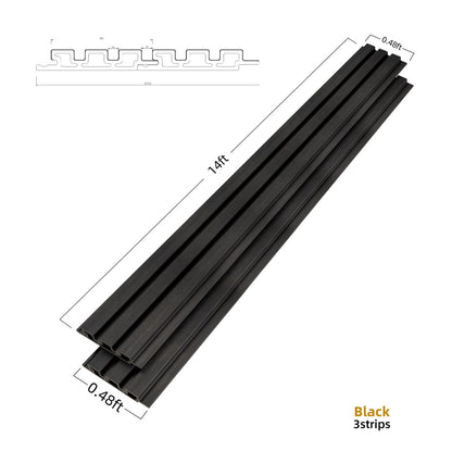 Wood Tech Siding Exterior Wall Panel - Black