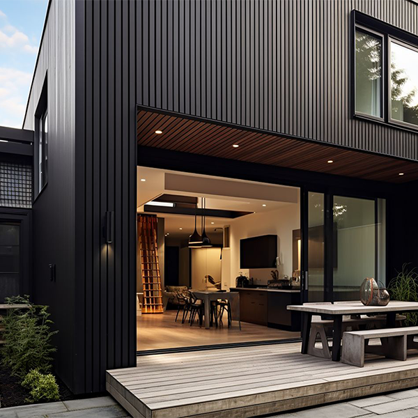 Wood Tech Siding Exterior Wall Panel - Black