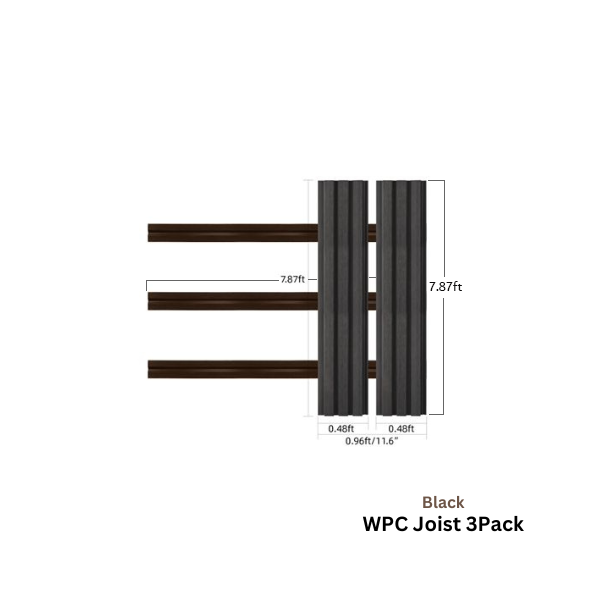 Wood Tech Exterior Siding Wall Panels (Black) - All Parts