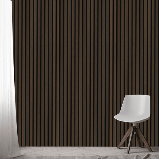 Brown Oak Smoke Wood Panel Wall – 100% Real Oak Finish