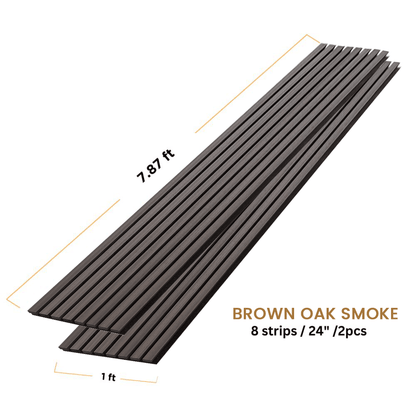 Brown Oak Smoke Wood Panel Wall – 100% Real Oak Finish