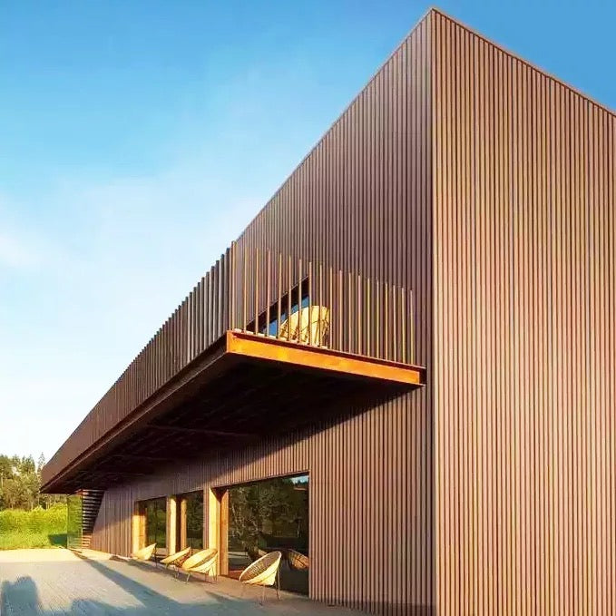 Wood Tech Exterior Siding Wall Panels (Light Teak Brown) - All Parts