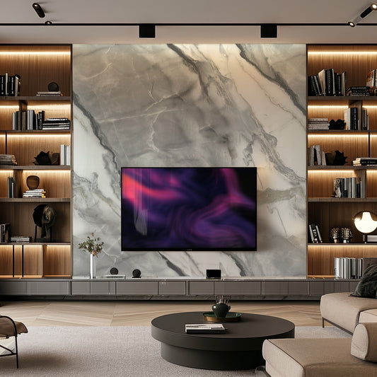 Marble Sheet - Storm Gray Marble 8 ft (L) x 4 ft (W)