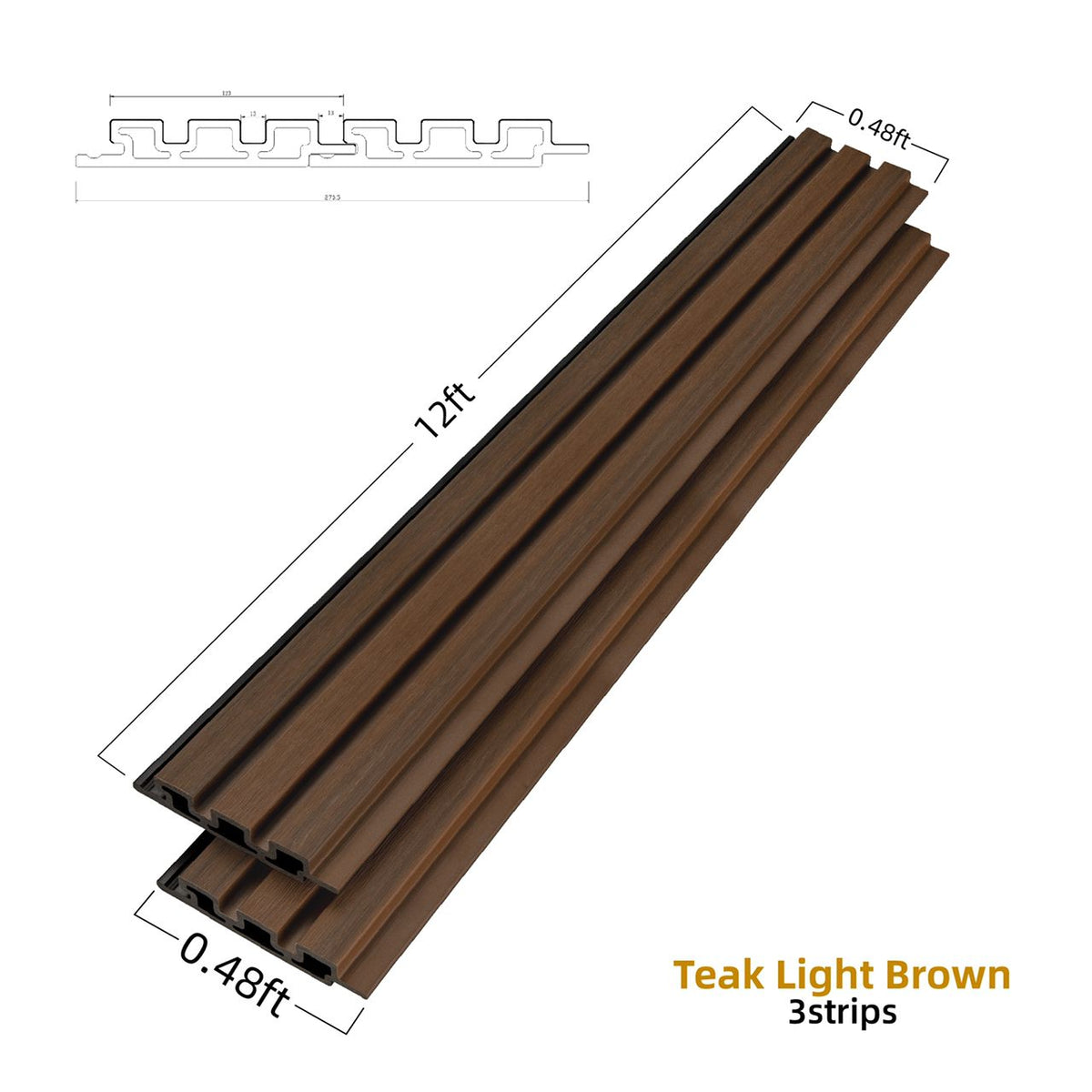 Tech Panel Wood Wood Tech Siding Exterior Wall Panel - Teak Light Brown ...