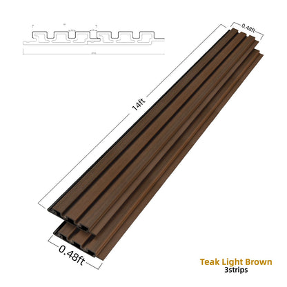Wood Tech Siding Exterior Wall Panel - Teak Light Brown