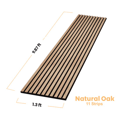 Natural Oak Acoustic Slat Wood Wall Panels - 100% Real Oak Finish