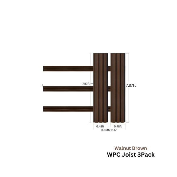 Wood Tech Exterior Siding Wall Panels (Walnut Brown) - All Parts